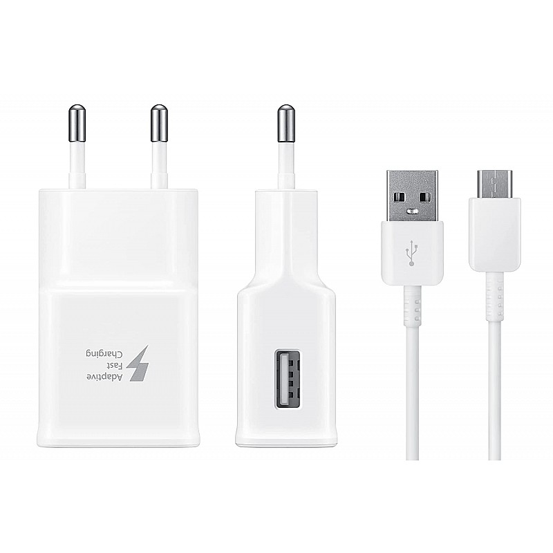 Samsung Ep-Ta20Iwecgin 15 W Single Port Fast Charger for Cellular Phones with USB Type C Cable - White