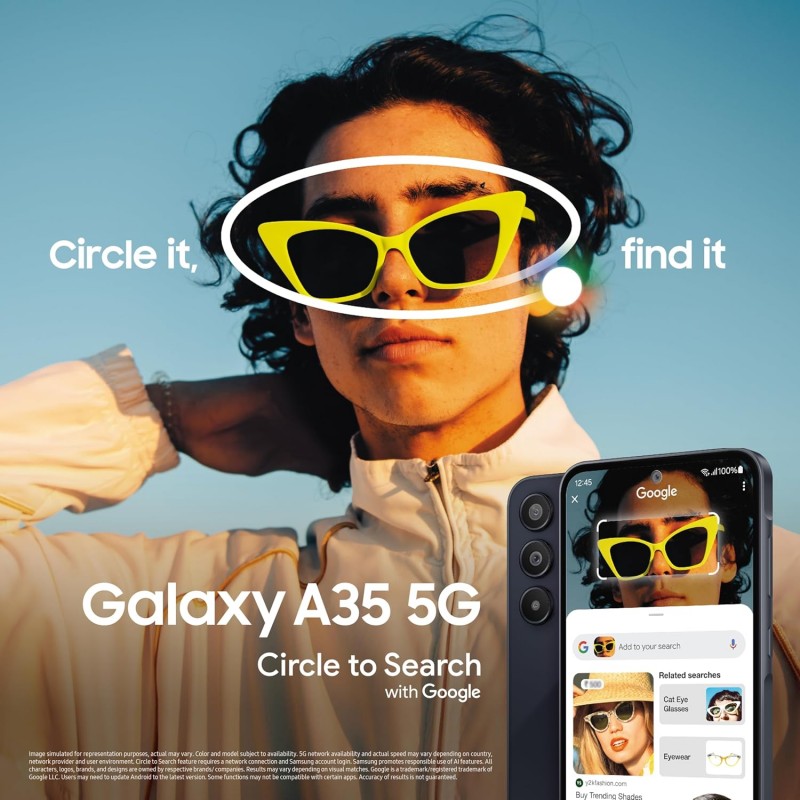 Samsung Galaxy A35 5G (Awesome Iceblue, 8GB RAM, 128GB Storage) Without Offer {open box} Samsung Galaxy A35 5G (Awesome Iceblue, 8GB RAM, 128GB Storage) Without Offer {open box}