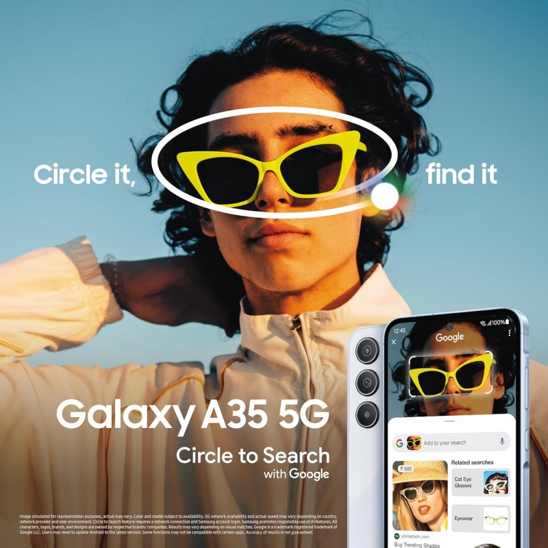 Samsung Galaxy A35 5G (Awesome Iceblue, 8GB RAM, 128GB Storage) Without Offer {open box} Samsung Galaxy A35 5G (Awesome Iceblue, 8GB RAM, 128GB Storage) Without Offer {open box}