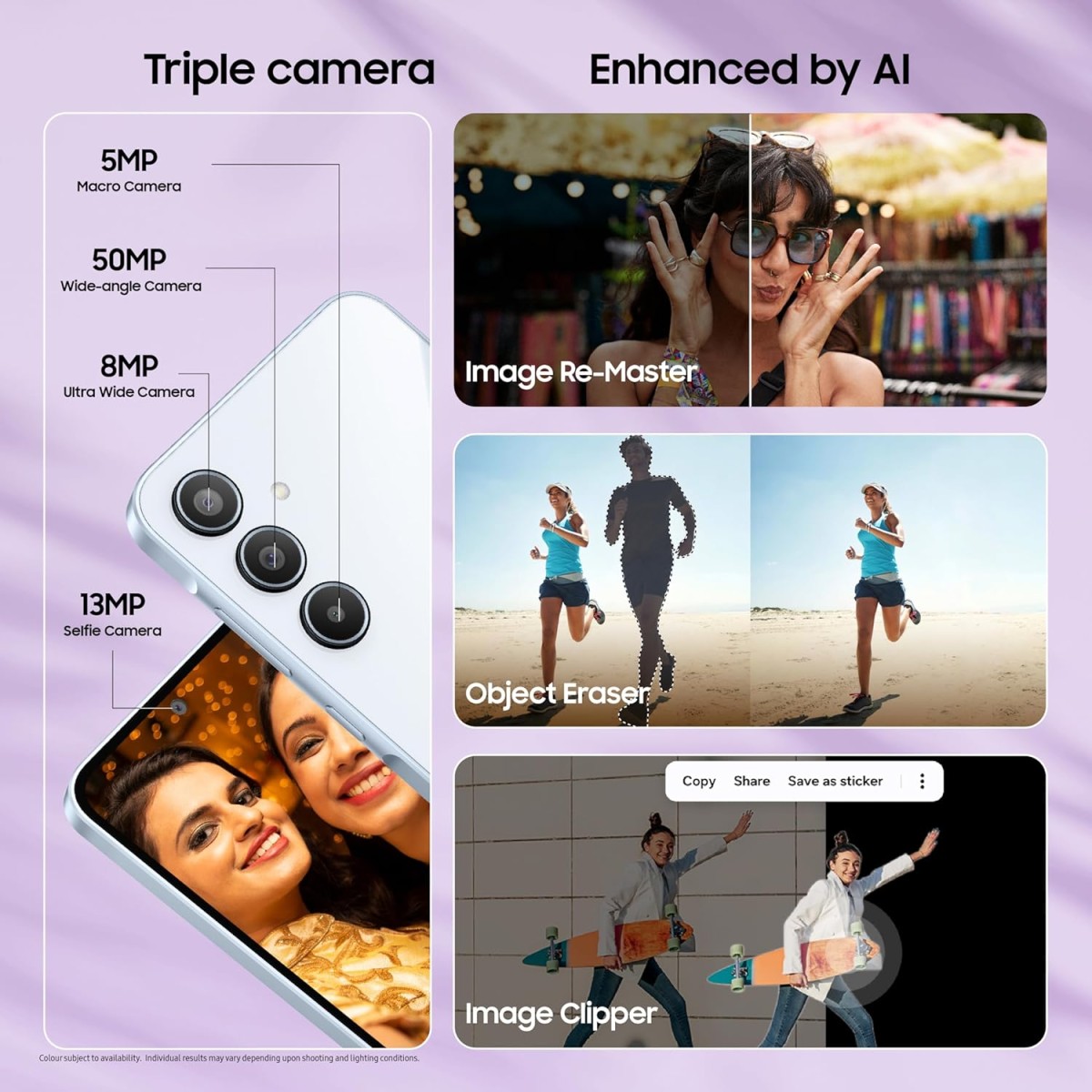 Samsung Galaxy A35 5G (Awesome Iceblue, 8GB RAM, 128GB Storage) Without Offer {open box}