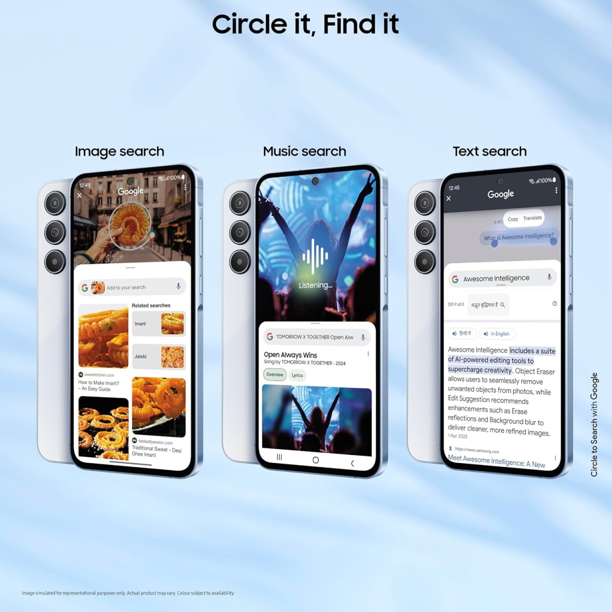 Samsung Galaxy A55 5G (Awesome Iceblue, 8GB RAM, 128GB Storage)