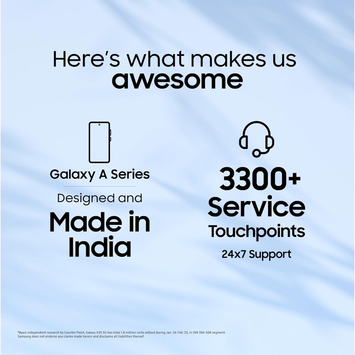 Samsung Galaxy A55 5G (Awesome Iceblue, 8GB RAM, 128GB Storage)