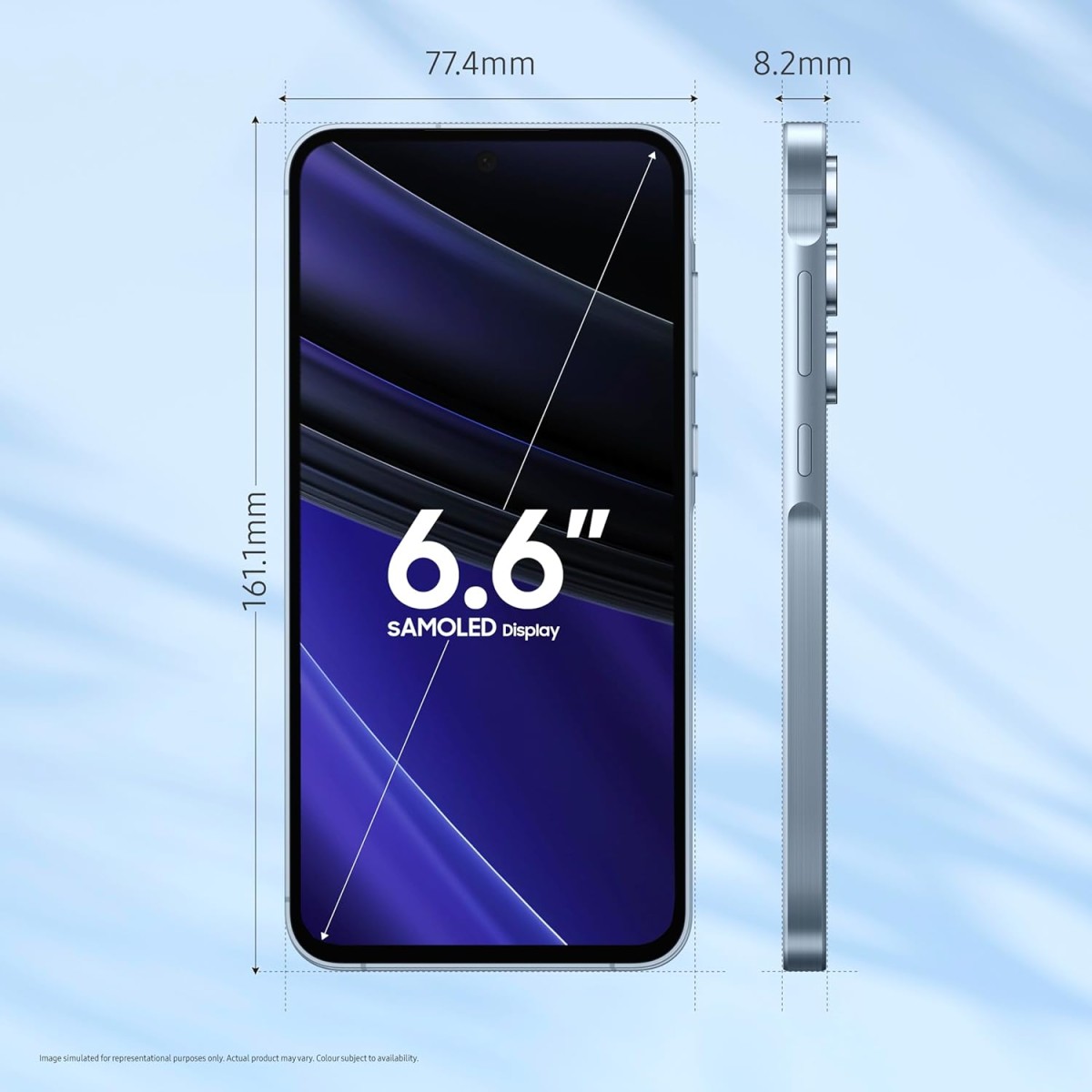 Samsung Galaxy A55 5G (Awesome Iceblue, 8GB RAM, 128GB Storage)