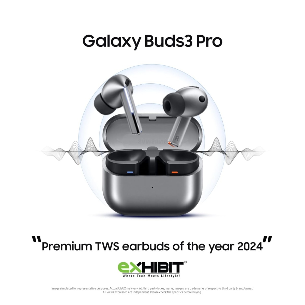 Samsung Galaxy Buds 3 Pro (Silver) with Galaxy AI | Adaptive ANC | Real-time Interpreter | 24-bit Hi-Fi Audio | Up to 37H Battery | IP57