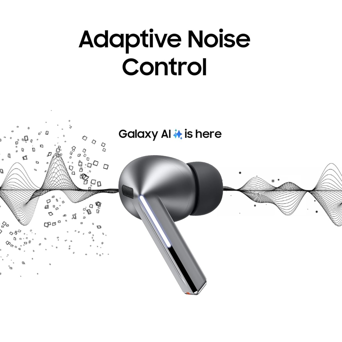 Samsung Galaxy Buds 3 Pro (Silver) with Galaxy AI | Adaptive ANC | Real-time Interpreter | 24-bit Hi-Fi Audio | Up to 37H Battery | IP57
