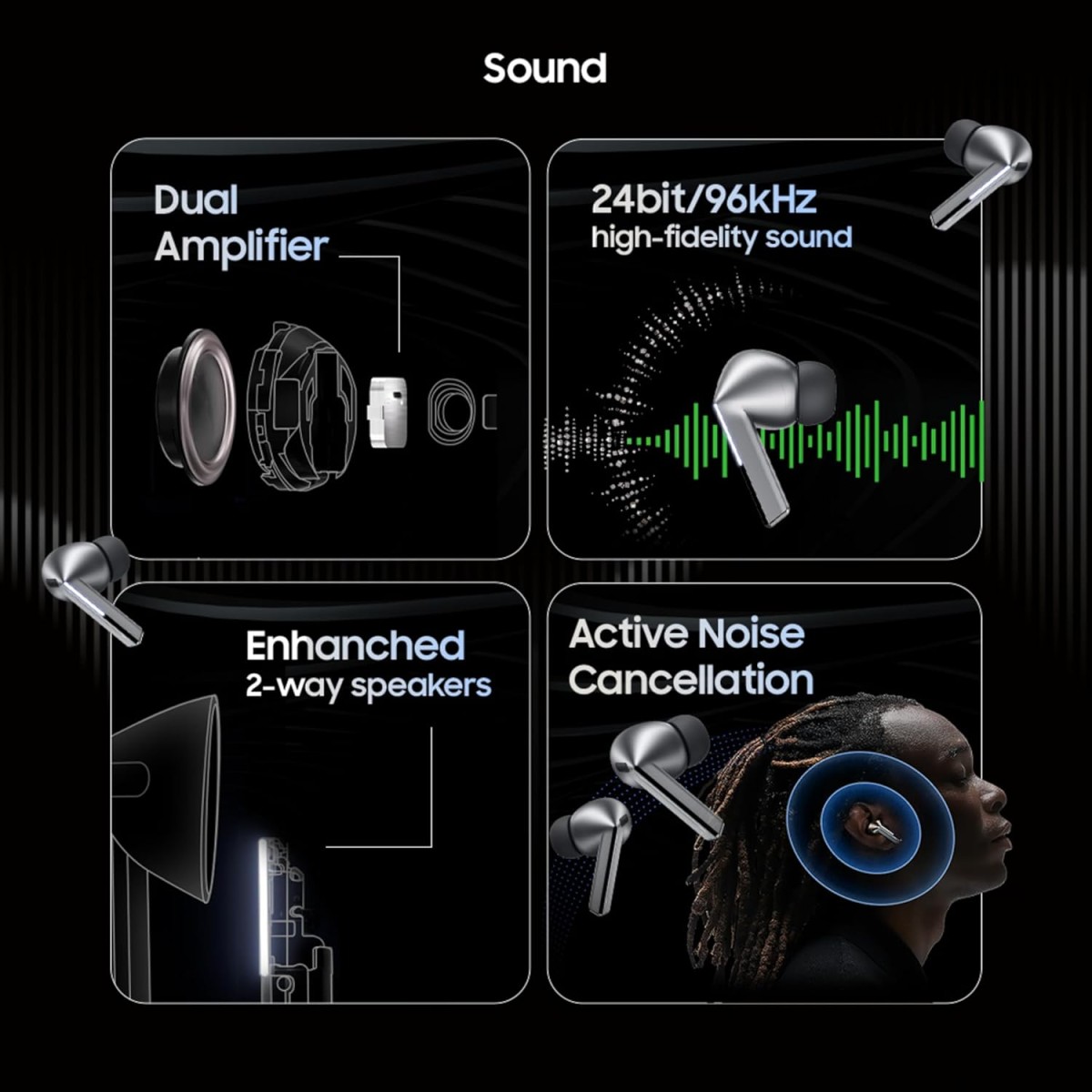Samsung Galaxy Buds3 Pro Wireless Earbuds, Powered by Galaxy AI, IP57, Active Noise Cancellation, Adaptive Noise Control, 37hrs Battery, 360 Surround Sound, Pinch Controls, Galaxy Ecosystem, Silver Samsung Galaxy Buds3 Pro Wireless Earbuds, Powered by Galaxy AI, IP57, Active Noise Cancellation, Adaptive Noise Control, 37hrs Battery, 360 Surround Sound, Pinch Controls, Galaxy Ecosystem, Silver