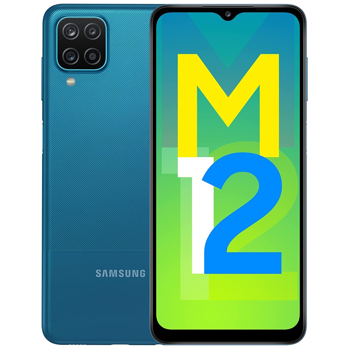 Samsung Galaxy M12 (Blue,6GB RAM, 128GB Storage) refurbished