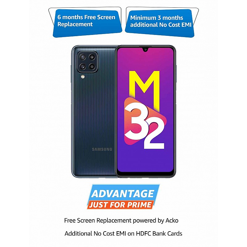 Samsung Galaxy M32 (Black, 4GB RAM, 64GB Storage) Refurbished