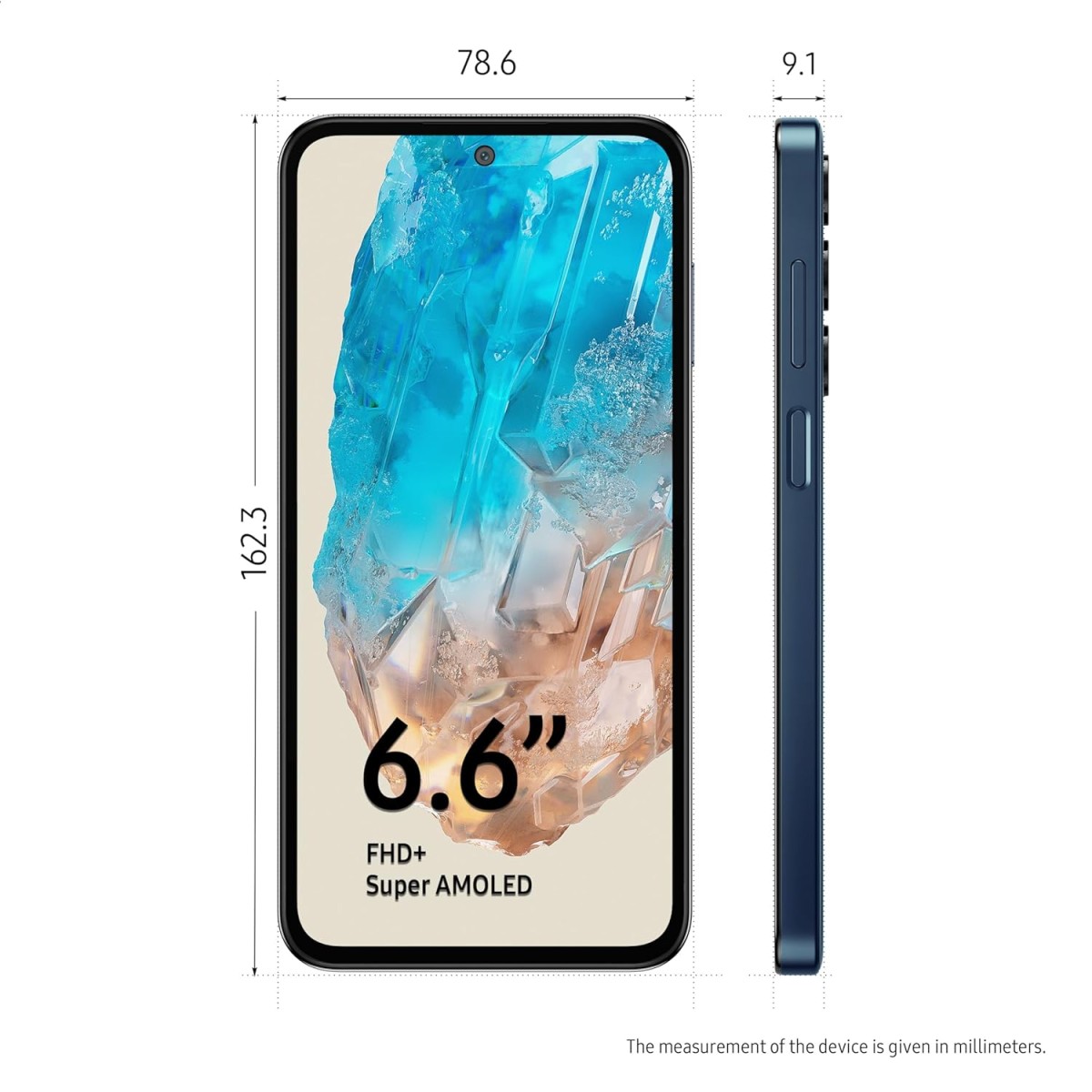 Samsung Galaxy M35 5G (Moonlight Blue,6GB RAM,128GB Storage)| Corning Gorilla Glass Victus+| AnTuTu Score 595K+ | Vapour Cooling Chamber | 6000mAh Battery | 120Hz Super AMOLED Display| Without Charger {open box}