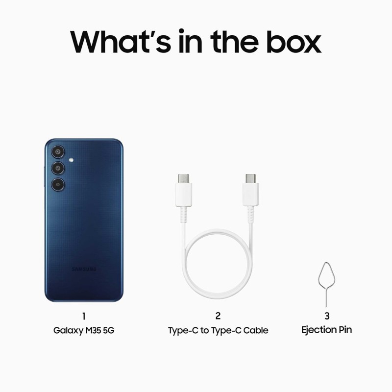 Samsung Galaxy M35 5G (Moonlight Blue,6GB RAM,128GB Storage)| Corning Gorilla Glass Victus+| AnTuTu Score 595K+ | Vapour Cooling Chamber | 6000mAh Battery | 120Hz Super AMOLED Display| Without Charger {open box}