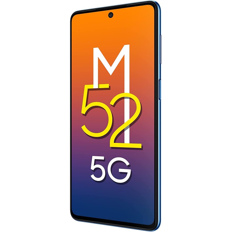 Samsung Galaxy M52 5G (ICY Blue, 8GB RAM, 128GB Storage) Refurbished