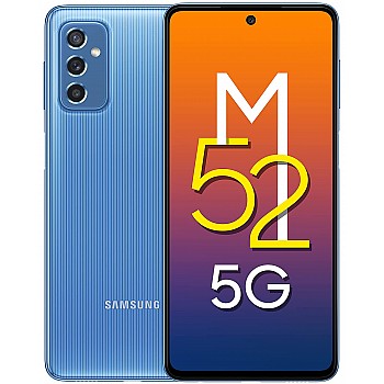 Samsung Galaxy M52 5G (ICY Blue, 6GB RAM, 128GB Storage) Refurbished