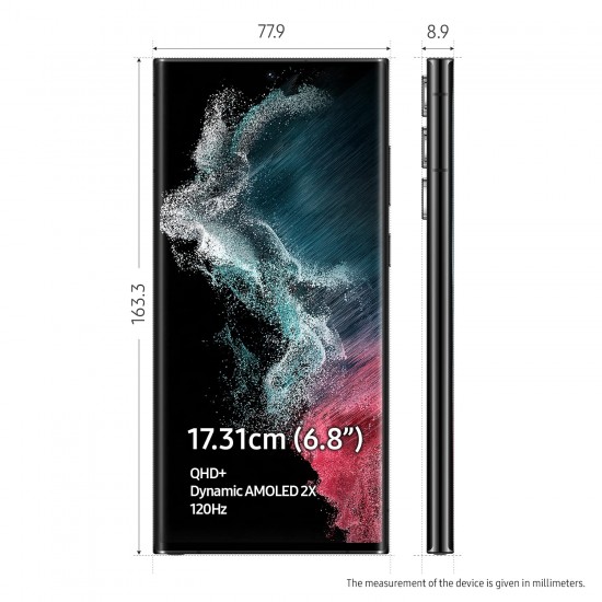 Samsung Galaxy S22 Ultra 5G (Phantom Black, 12GB, 256GB Storage) with No Cost EMI/Additional Exchange Offers