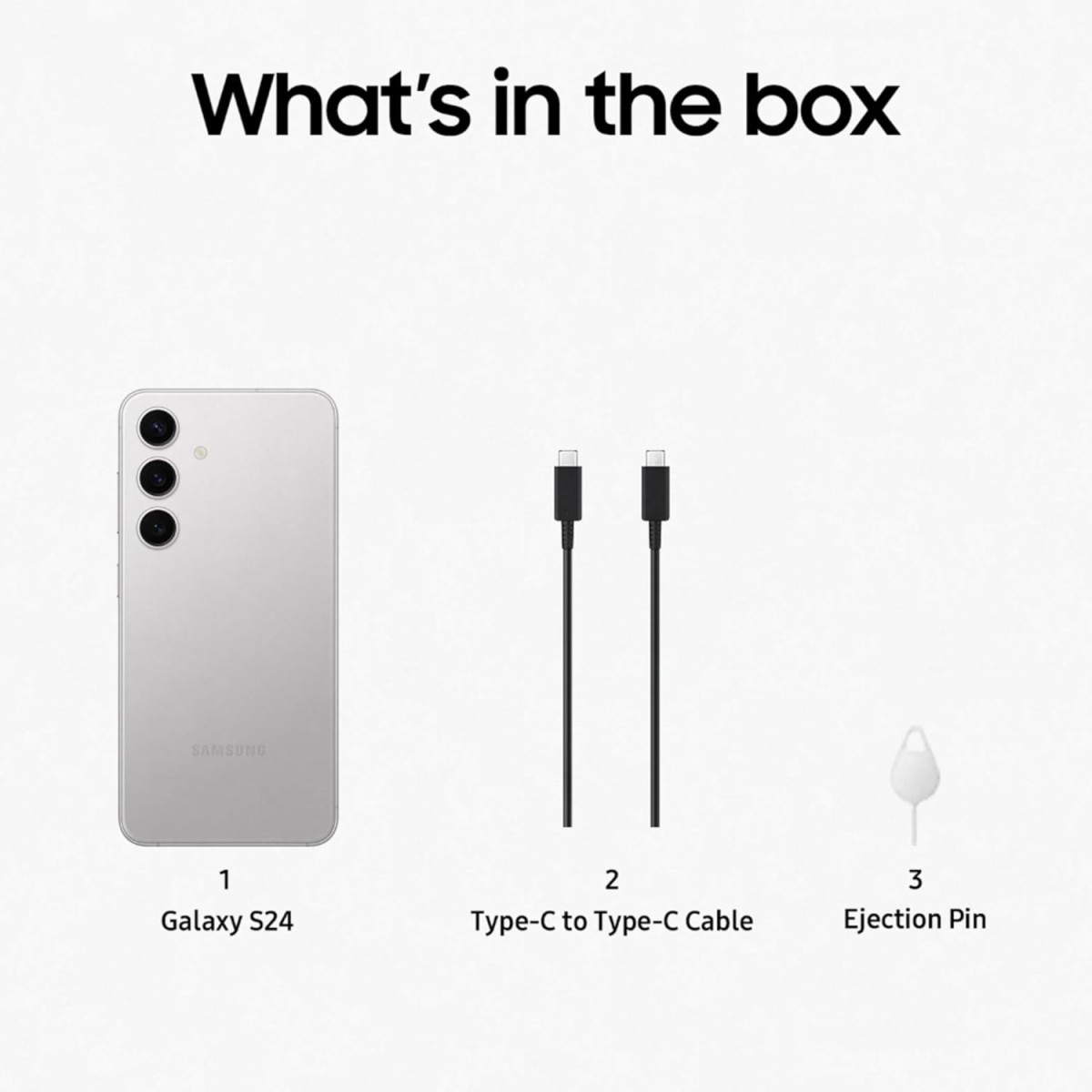 Samsung Galaxy S24 5G AI Smartphone (Marble Gray, 8GB, 128GB Storage)