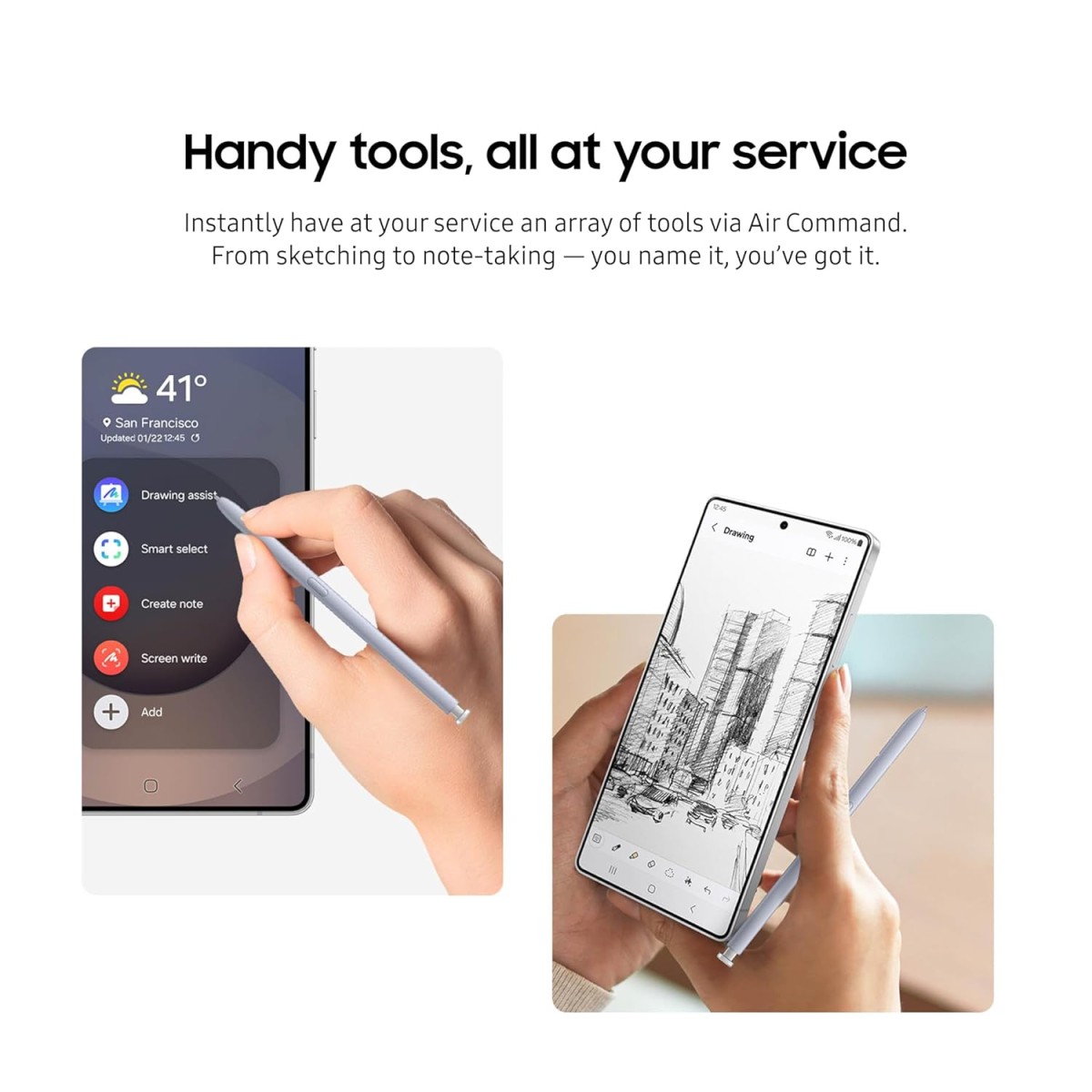 Samsung Galaxy S25 Ultra S Pen, Ergonomic Design, Air Command, Touch Stylus, Phone Navigation, US Version, EJ-PS938BSEGUJ, Light Silver