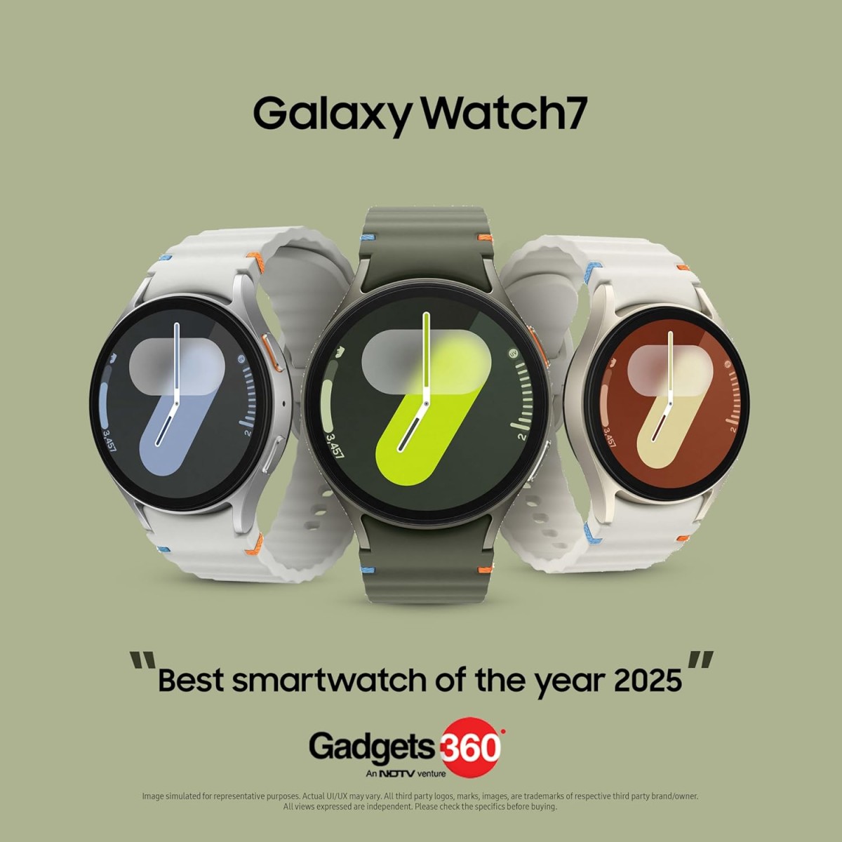 Samsung Galaxy Watch 7 (44mm, Silver, BT+LTE) with 3nm Processor | Dual GPS | Sapphire Glass & Armour Aluminum | 5ATM & IP68 | HR, SpO2, BP & ECG Monitor