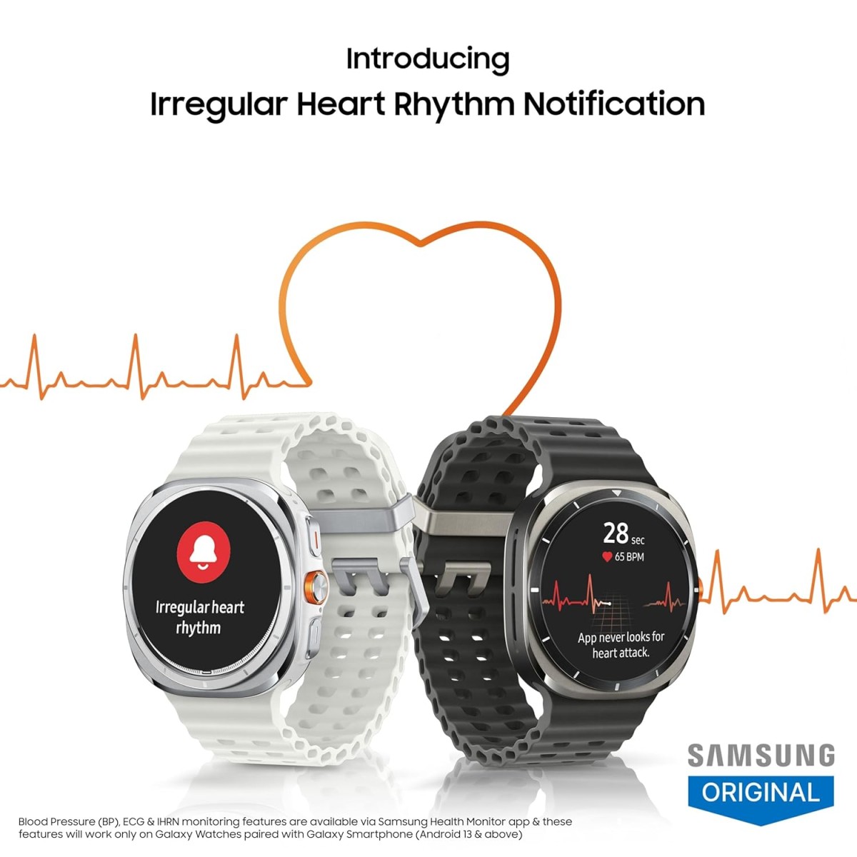 Samsung Galaxy Watch Ultra (47mm, LTE, Silver) with Upto 100h battery | 3nm Processor | Dual GPS | Quick Button/Siren | Sapphire Glass & Titanium | 10ATM & IP68 | BP & ECG Monitor |Energy Score & AGEs