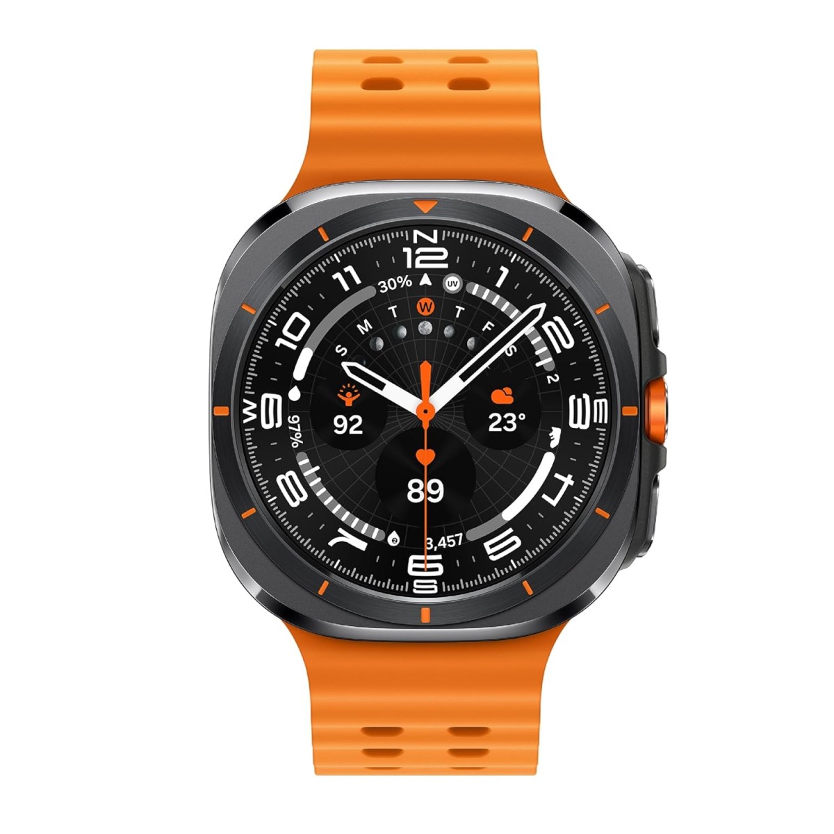 Samsung Galaxy Watch Ultra (47mm, LTE, Silver) with Upto 100h battery | 3nm Processor | Dual GPS | Quick Button/Siren | Sapphire Glass & Titanium | 10ATM & IP68 | BP & ECG Monitor |Energy Score & AGEs