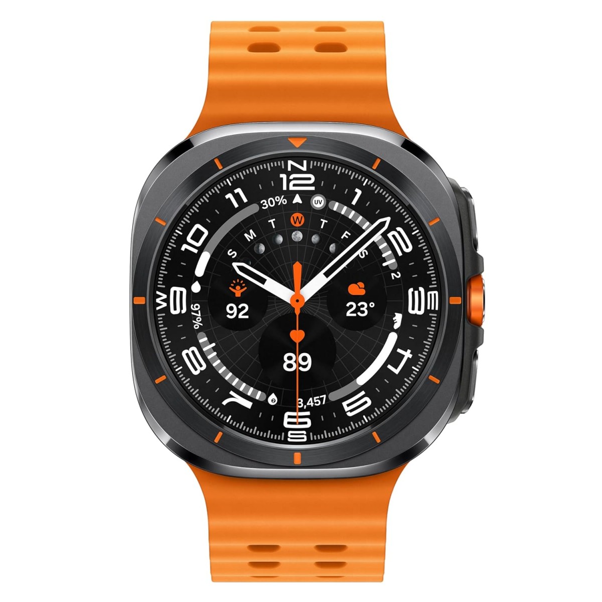 Samsung Galaxy Watch Ultra (47mm, LTE, Silver) with Upto 100h battery | 3nm Processor | Dual GPS | Quick Button/Siren | Sapphire Glass & Titanium | 10ATM & IP68 | BP & ECG Monitor |Energy Score & AGEs