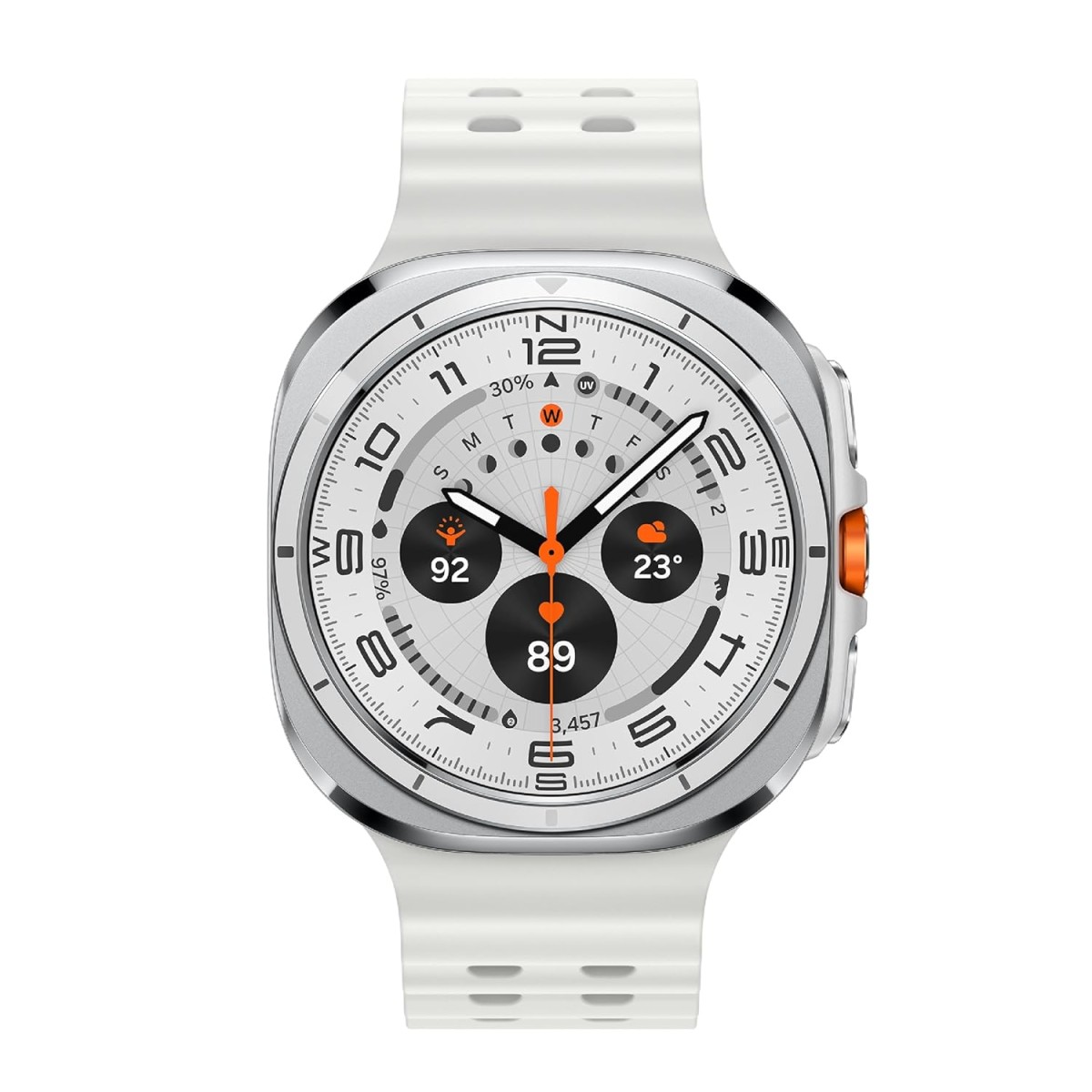 Samsung Galaxy Watch Ultra (47mm, LTE, Silver) with Upto 100h battery | 3nm Processor | Dual GPS | Quick Button/Siren | Sapphire Glass & Titanium | 10ATM & IP68 | BP & ECG Monitor |Energy Score & AGEs