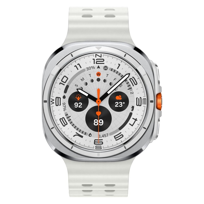 Samsung Galaxy Watch Ultra (47mm, LTE, Silver) with Upto 100h battery | 3nm Processor | Dual GPS | Quick Button/Siren | Sapphire Glass & Titanium | 10ATM & IP68 | BP & ECG Monitor |Energy Score & AGEs Samsung Galaxy Watch Ultra (47mm, LTE, Silver) with Upto 100h battery | 3nm Processor | Dual GPS | Quick Button/Siren | Sapphire Glass & Titanium | 10ATM & IP68 | BP & ECG Monitor |Energy Score & AGEs