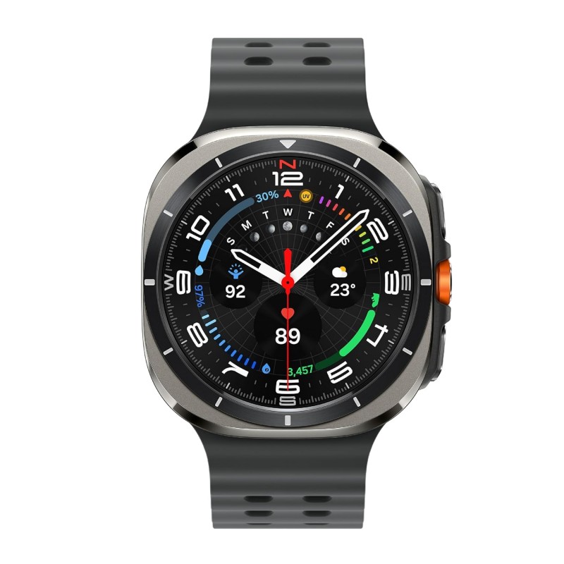 Samsung Galaxy Watch Ultra (47mm, LTE, Silver) with Upto 100h battery | 3nm Processor | Dual GPS | Quick Button/Siren | Sapphire Glass & Titanium | 10ATM & IP68 | BP & ECG Monitor |Energy Score & AGEs Samsung Galaxy Watch Ultra (47mm, LTE, Silver) with Upto 100h battery | 3nm Processor | Dual GPS | Quick Button/Siren | Sapphire Glass & Titanium | 10ATM & IP68 | BP & ECG Monitor |Energy Score & AGEs