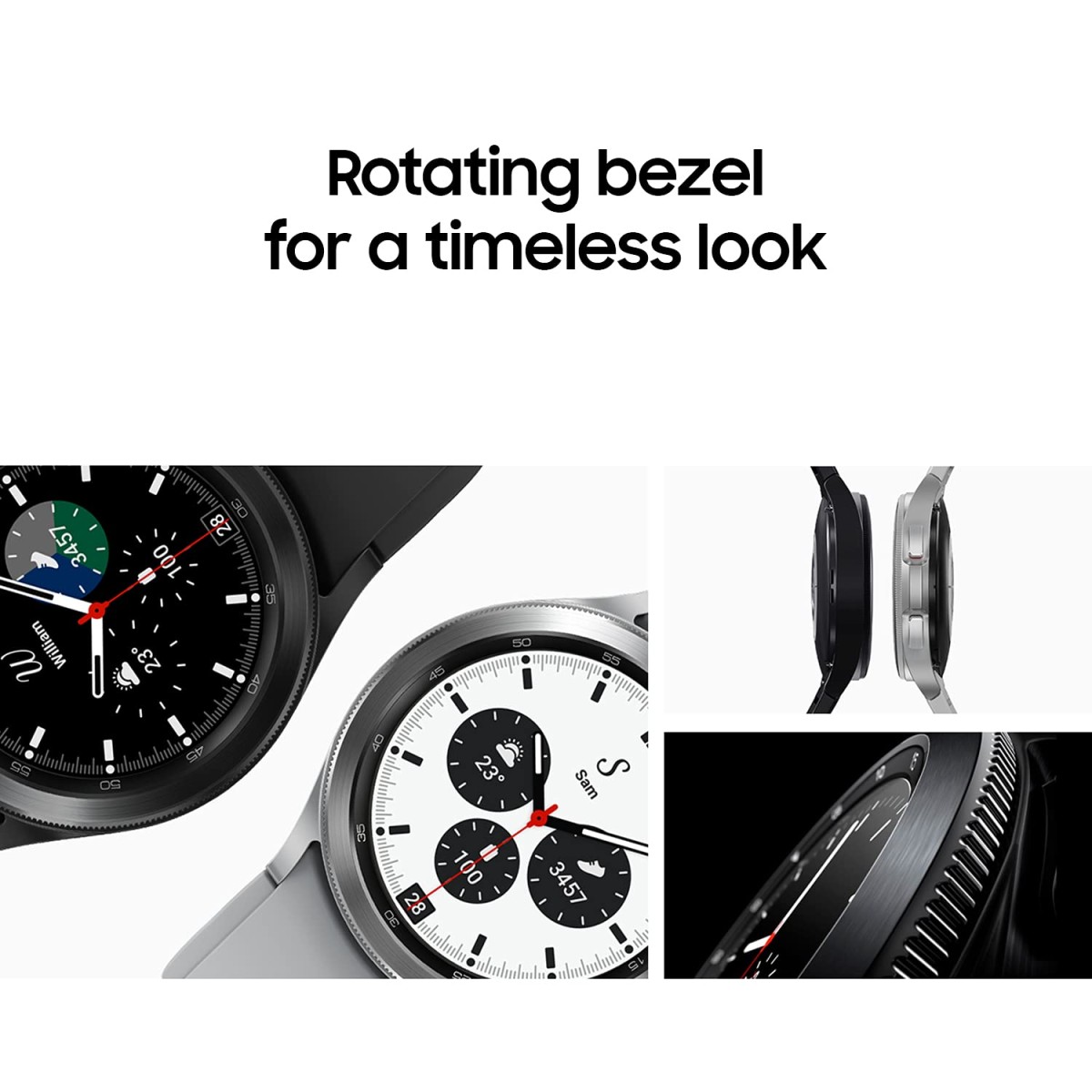 Samsung Galaxy Watch4 Classic Bluetooth(4.6 cm, Black, Compatible with Android Only )