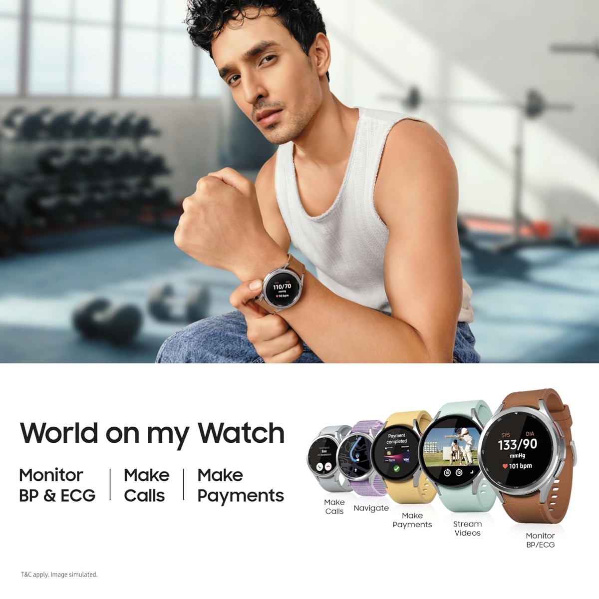 Samsung Galaxy Watch6 Classic Bluetooth (43mm, Silver, Compatible with Android only) | Introducing BP & ECG Features