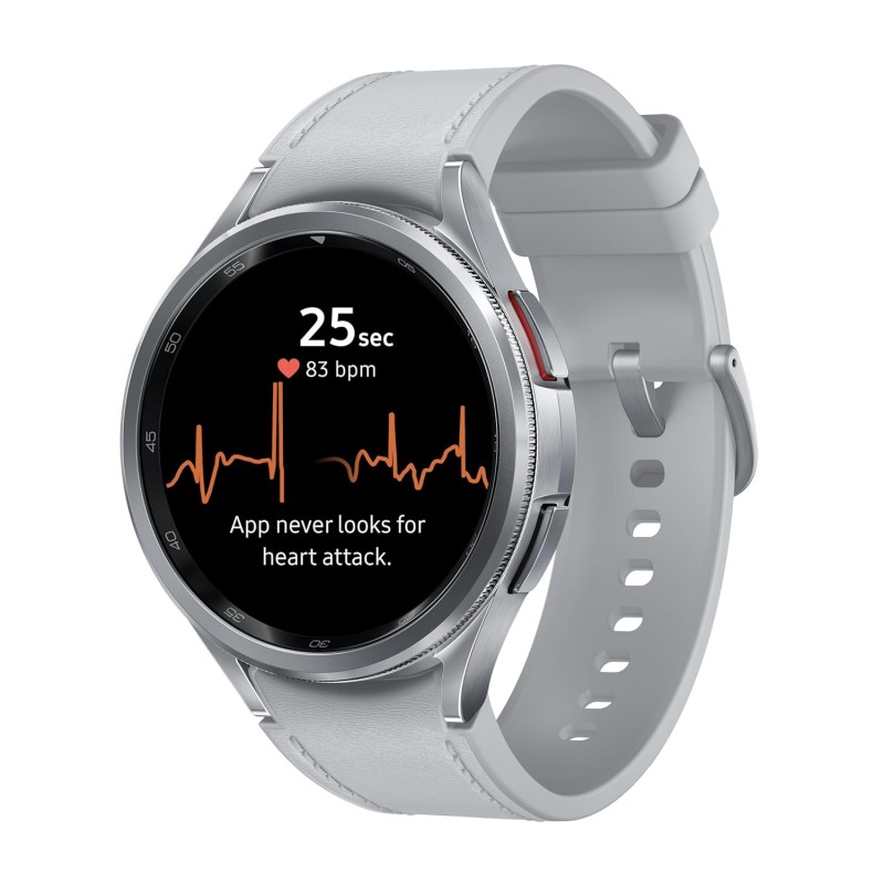 Samsung Galaxy Watch6 Classic LTE (47mm, Silver, Compatible with Android only) | Introducing BP & ECG Features Samsung Galaxy Watch6 Classic LTE (47mm, Silver, Compatible with Android only) | Introducing BP & ECG Features