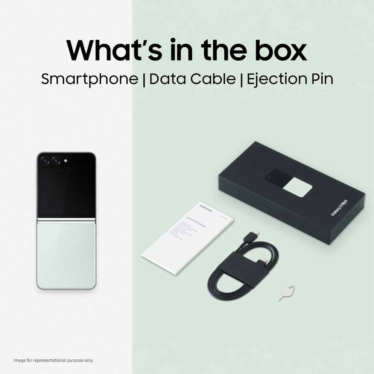 Samsung Galaxy Z Flip5 5G AI Smartphone (Mint, 8GB RAM, 256GB Storage) Samsung Galaxy Z Flip5 5G AI Smartphone (Mint, 8GB RAM, 256GB Storage)