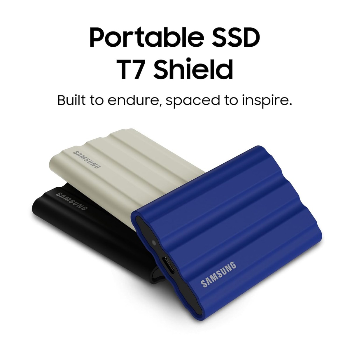 Samsung T7 Shield Portable SSD 1TB, USB 3.2 Gen2 External SSD, Up to 1,050MB/s, Rugged, IP65 Water & Dust Resistant,