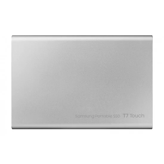 Samsung T7 Touch 500GB Up to 1,050MB/s USB 3.2 Gen 2 (10Gbps, Type-C) External Solid State Drive (Portable SSD) Silver (MU-PC500S)
