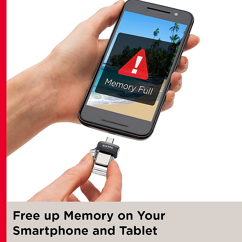 SanDisk 256GB Ultra Dual Drive m3.0 for Android Devices and Computers micro USB Pendrive