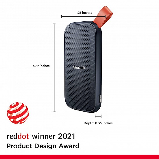 SanDisk 500 GB Extreme Portable SSD 1050MB/s R 1000MB/s W IP55 Rated PC MAC - Smartphone Compatible Black SDSSDE61-500G-G25