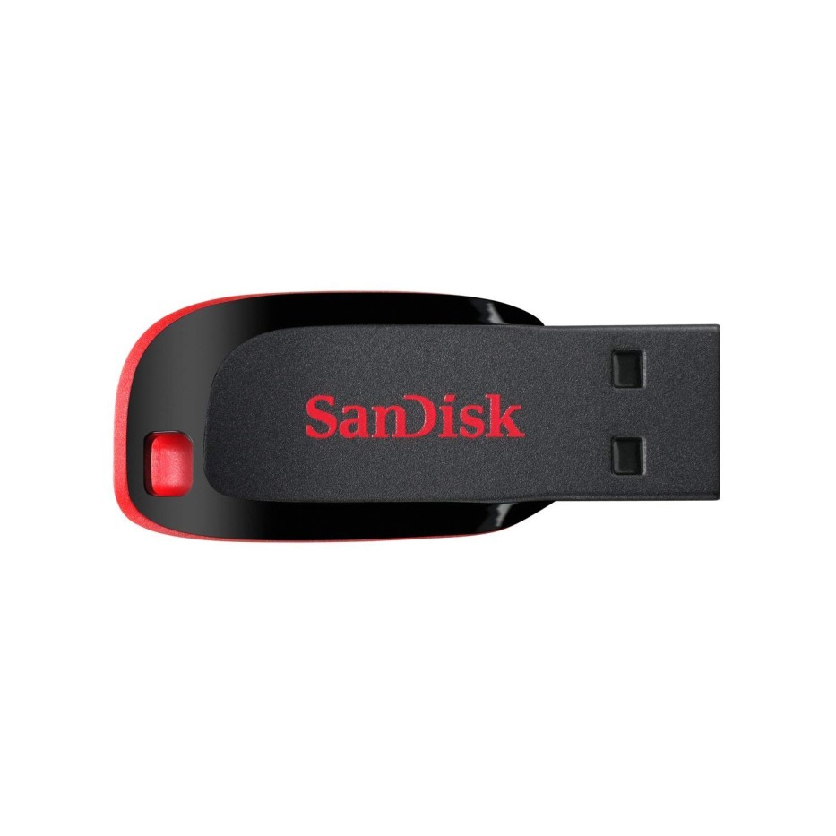 SanDisk Cruzer Blade 128GB, USB 2.0, Flash Drive, Pendrive, Red, 5Y Warranty (SDCZ50-128G-I35)