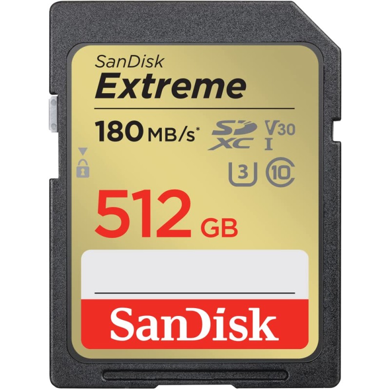 SanDisk Extreme SD UHS I 256GB Card for 4K Video for DSLR and Mirrorless Cameras 180MB/s Read & 130MB/s Write SanDisk Extreme SD UHS I 256GB Card for 4K Video for DSLR and Mirrorless Cameras 180MB/s Read & 130MB/s Write