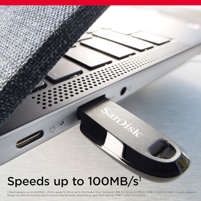 SanDisk Ultra Curve 64GB, USB 3.2, Flash Drive, 100MB/s R, Pendrive, Black (SDCZ550-064G-I35) SanDisk Ultra Curve 64GB, USB 3.2, Flash Drive, 100MB/s R, Pendrive, Black (SDCZ550-064G-I35)
