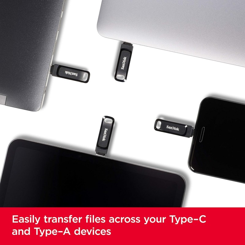 SanDisk Ultra Dual Drive Go 256GB USB Type C Pendrive for Mobile (5Y - SDDDC3-256G-I35, Black) SanDisk Ultra Dual Drive Go 256GB USB Type C Pendrive for Mobile (5Y - SDDDC3-256G-I35, Black)
