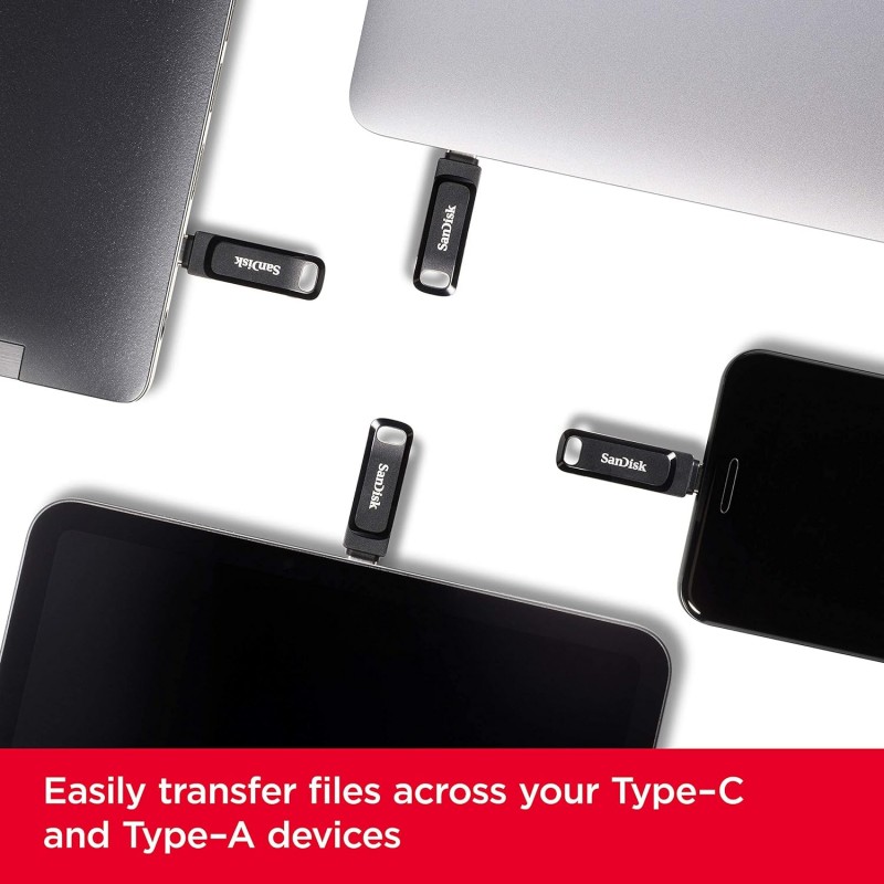 SanDisk Ultra Dual Drive Go 256GB USB Type C Pendrive for Mobile (5Y - SDDDC3-256G-I35, Black) SanDisk Ultra Dual Drive Go 256GB USB Type C Pendrive for Mobile (5Y - SDDDC3-256G-I35, Black)