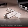 SanDisk Ultra Dual Drive Luxe Type-C 256GB, OTG, Upto 400MB/S, usb2.0 Pendrive, Silver, 5Y Warranty (SDDDC4-256G-I35)