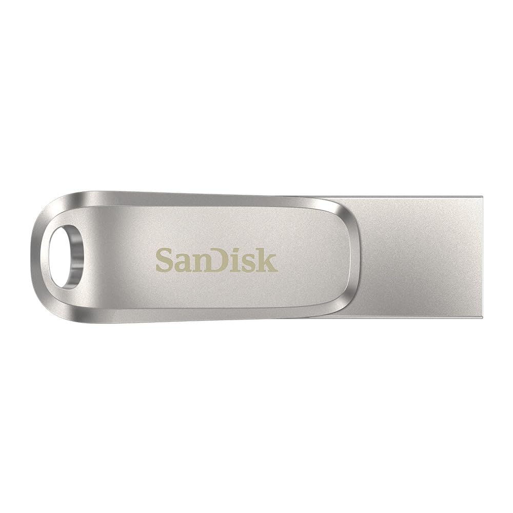 SanDisk Ultra Dual Drive Luxe USB_c Type-C 64GB, OTG, Upto 400MB/S, Pendrive, Silver, 5Y Warranty (SDDDC4-064G-I35)