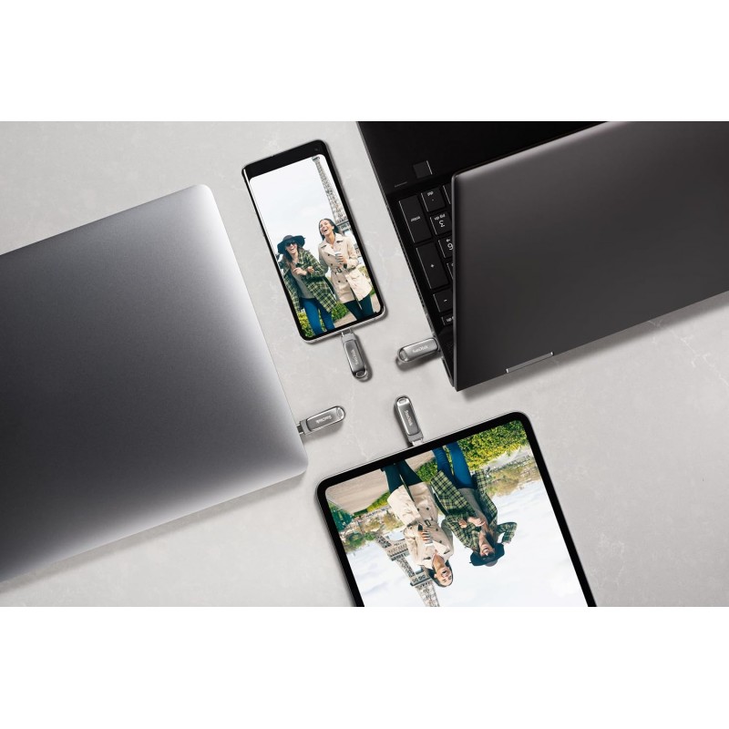 SanDisk Ultra Dual Drive Luxe USB_c Type-C 64GB, OTG, Upto 400MB/S, Pendrive, Silver, 5Y Warranty (SDDDC4-064G-I35) SanDisk Ultra Dual Drive Luxe USB_c Type-C 64GB, OTG, Upto 400MB/S, Pendrive, Silver, 5Y Warranty (SDDDC4-064G-I35)