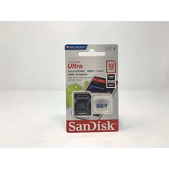 SanDisk Ultra MicroSDHC 32GB UHS-I Class 10 Memory Card with Adapter (Upto 80mbps Speed)