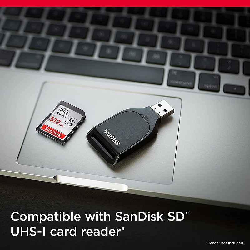 SanDisk Ultra SDXC UHS-I Card 64GB 120MB/s R, for DSLR Cameras, for Full HD Recording