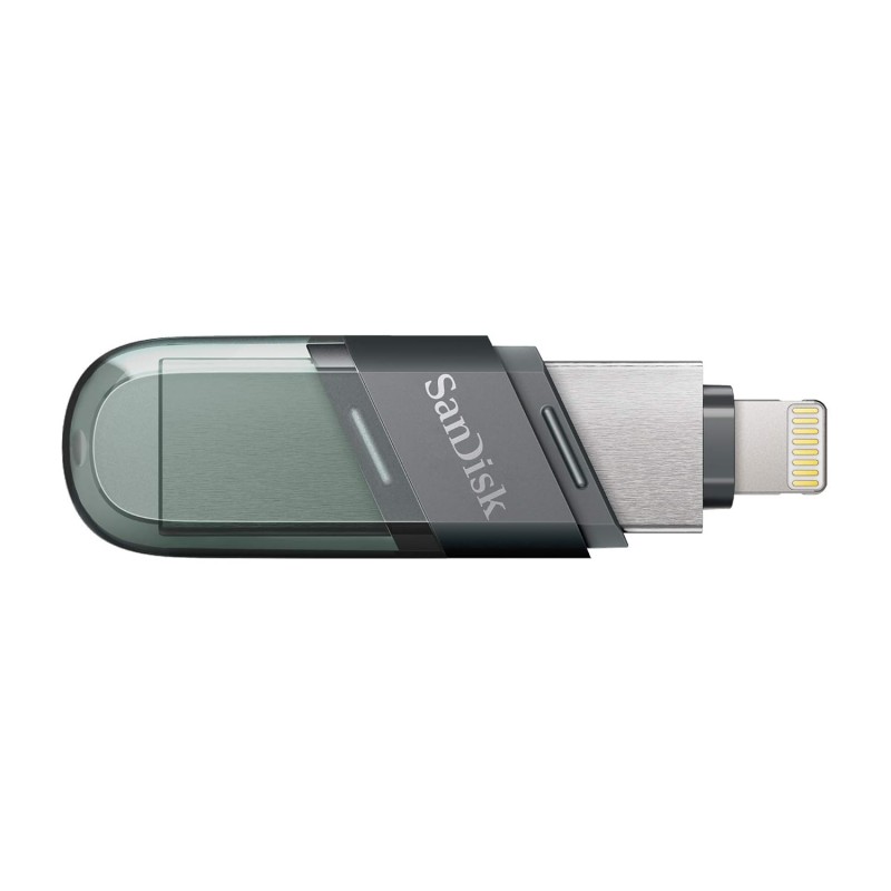 SanDisk iXpand USB 3.0 Flash Drive Flip 128GB for iOS and Windows, Metalic