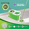 Scotch-Brite Supreme Spin Bucket Mop with Steel Spinner, Wheels, Drag Handle, Drain Plug & Dispenser (2N Microfiber Refills) 