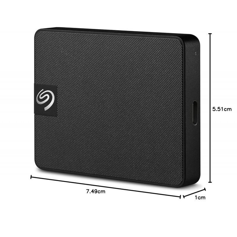 Seagate Expansion 500 GB External SSD up to 1000 MB/s USB-C and USB 3.0 for PC, Laptop and Mac, 3 yr Data Recovery Services, Portable Solid State Drive (STLH500400)