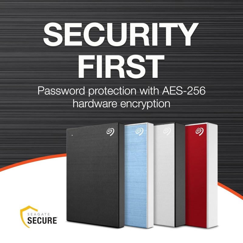 Seagate One Touch 5TB External HDD with Password Protection – Black, for Windows and Mac, with 3 yr Data Recovery Services, and 6 Months Mylio Create Plan and Dropbox Backup Plan (STKZ5000400)