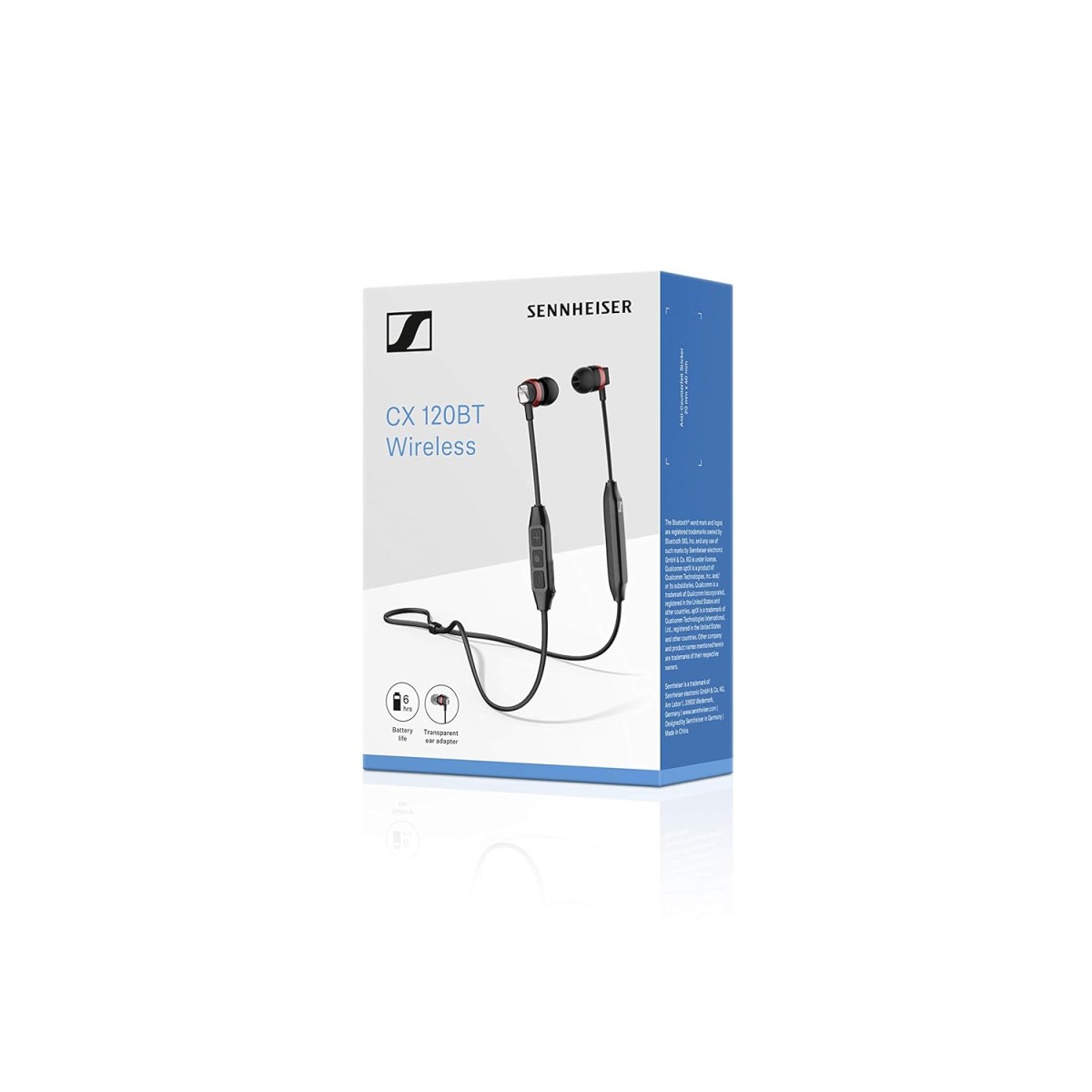 Sennheiser CX 120BT Wireless Bluetooth in Ear Neckband Headphone with Mic (Black)