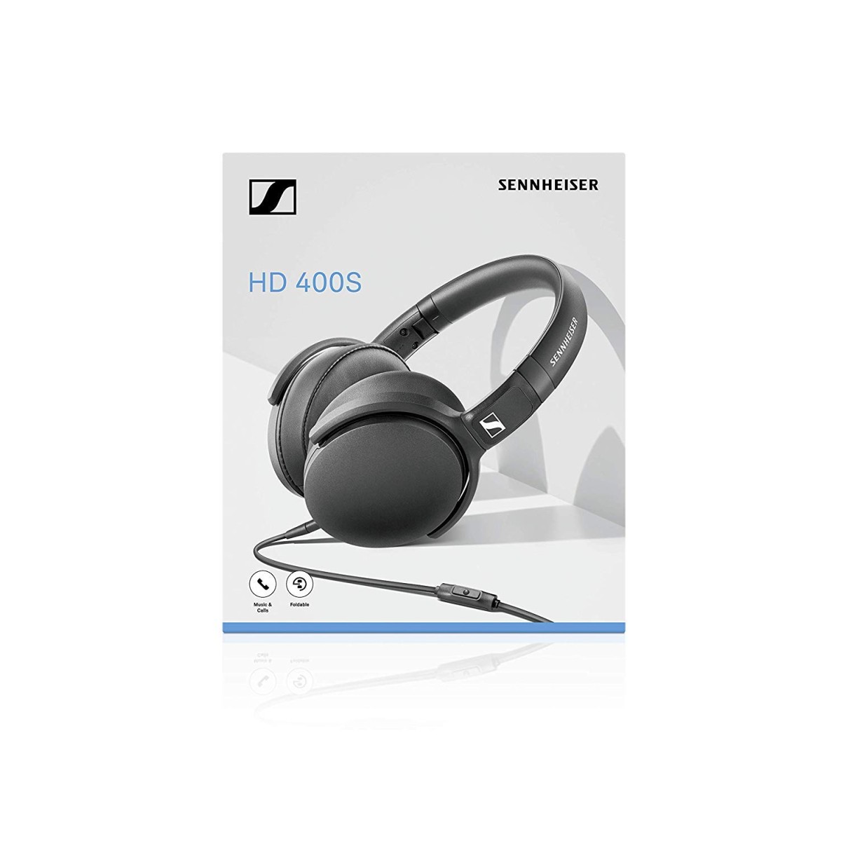 Sennheiser HD 400s Wired Over The Ear Headphone with Mic Black